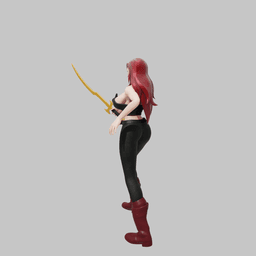 Sexy Sword Woman v2.0 3d model