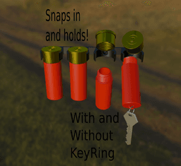 Shotgun Shell Key Chain / Container 3d model
