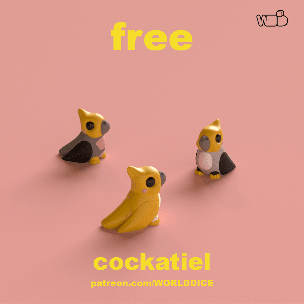 cocatiel 3d model
