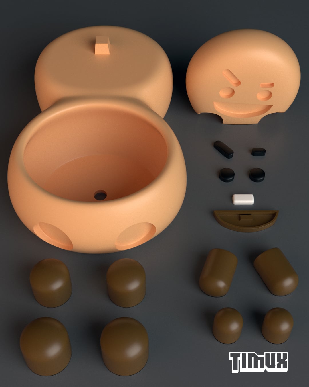 BT21 - SHOOKY PLANTER 3d model