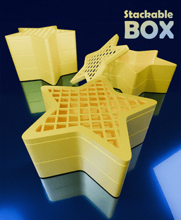 Star Shaped Stackable Christmas Box 3d model