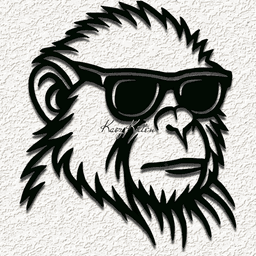 makak monkey wall art home decor 3d model
