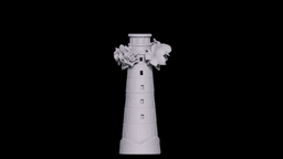 Lighthouse Rose Vase - Nautical Floral Tableware 3d model