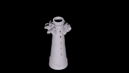 Lighthouse Rose Vase - Nautical Floral Tableware 3d model