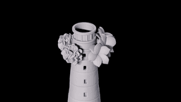 Lighthouse Rose Vase - Nautical Floral Tableware 3d model