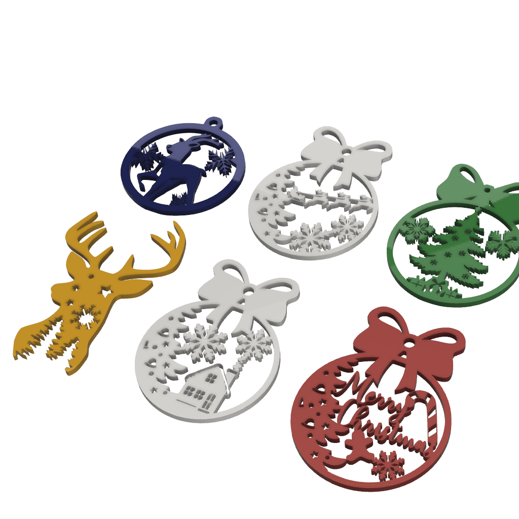 Christmas Ornaments 3d model