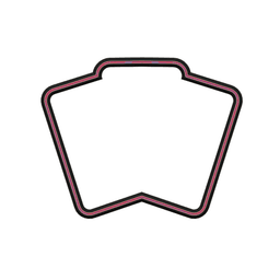 Playing Cards Cookie Cutter STL File - 4 inches 3d model