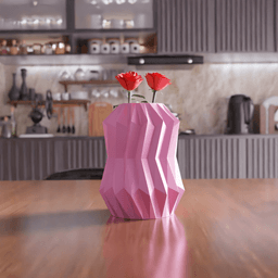 Origami Low-Poly Decorative Vase 3d model