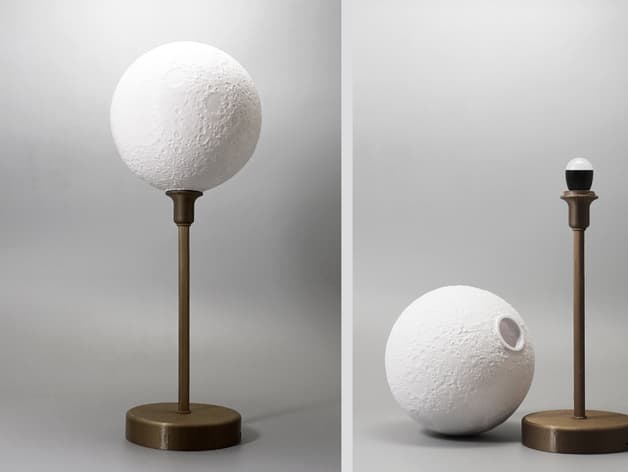 Moon lamp with base 3d model
