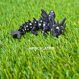 Galactic Starlight Dragon / Little Articulated Fidget Toy / Keychain 3d model