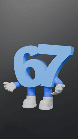 Six Seven 67 Meme 3d model