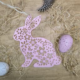 Easter Bunny Hanging Ornaments Set 3d model