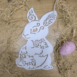 Easter Bunny Hanging Ornaments Set 3d model