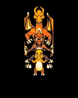 Pokemon Fanart - Charizard evolution and Power - Set of 3 Bookmarks 3d model