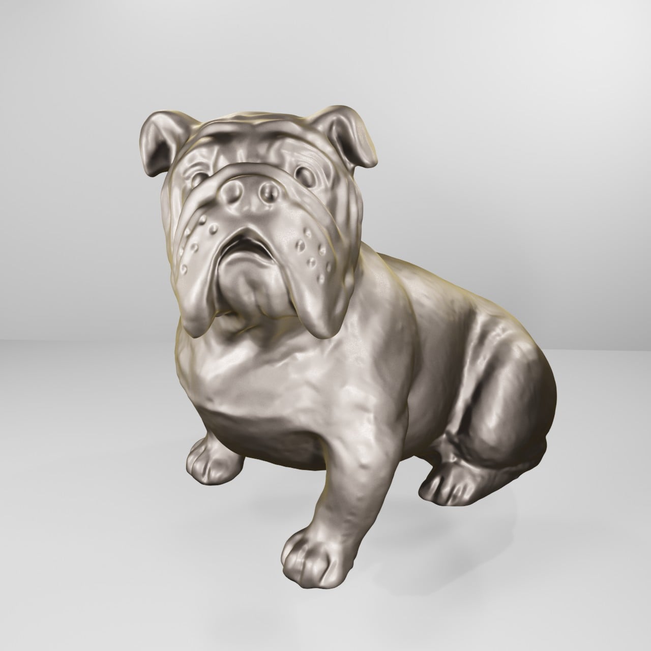 bulldog dog 3d model