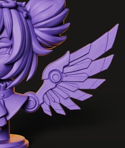 Dark Angel Bust STL | Gothic Bust 3D Print | HighDetail 3d model