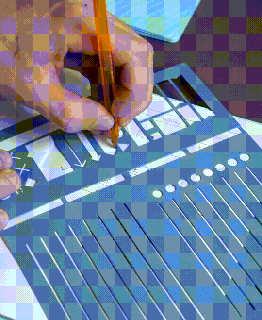 Notebook stencil 3d model