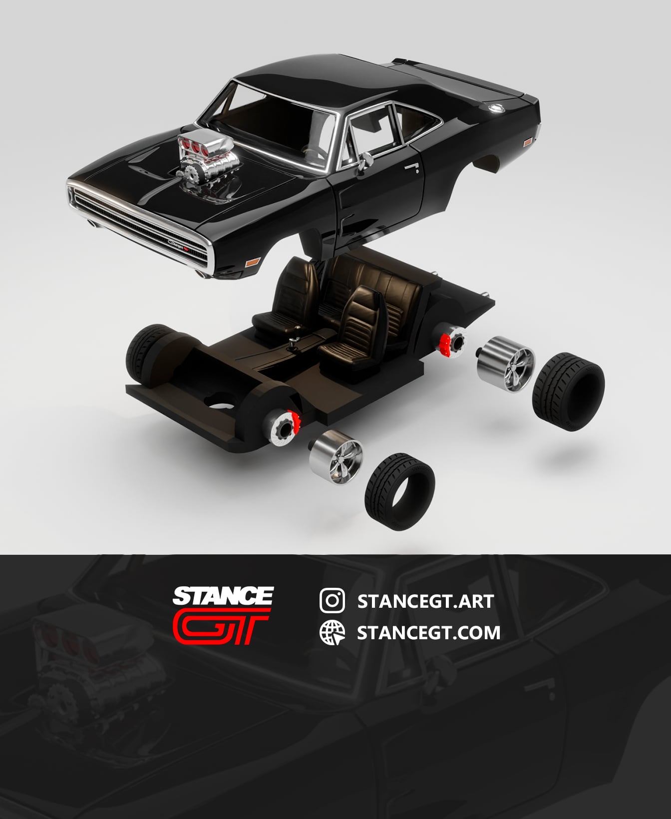 Charger R/T | Model Kit Car 3d model