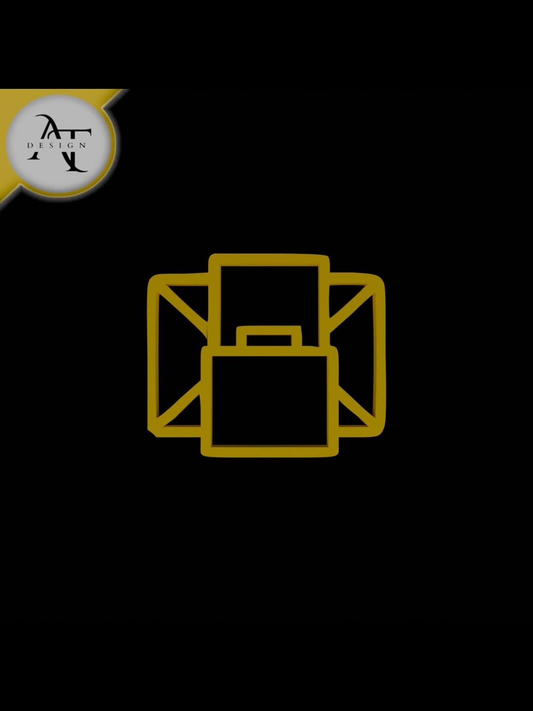 Simple Letter Symbol - 2D Art 3d model