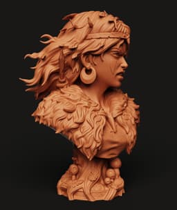 Forest Druid Bust Multi-Color 3MF | D&D Fantasy | Bambu Ready 3d model