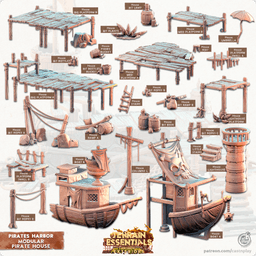 Pirate's Harbor Set (Pre-Supported) 3d model