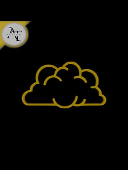 Simple Cloud Symbol - 2D Art 3d model