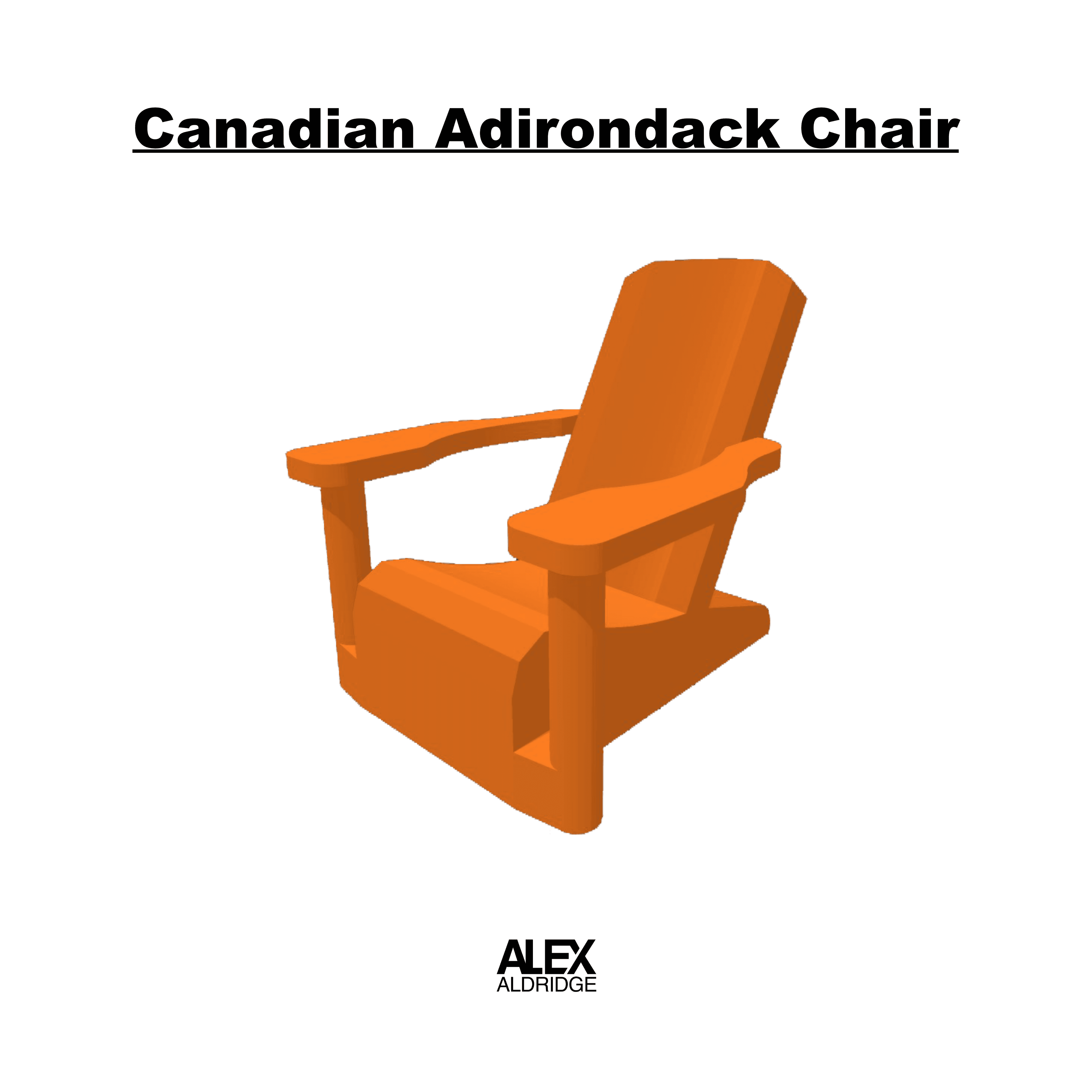 Canadian Adirondack Chair 3d model