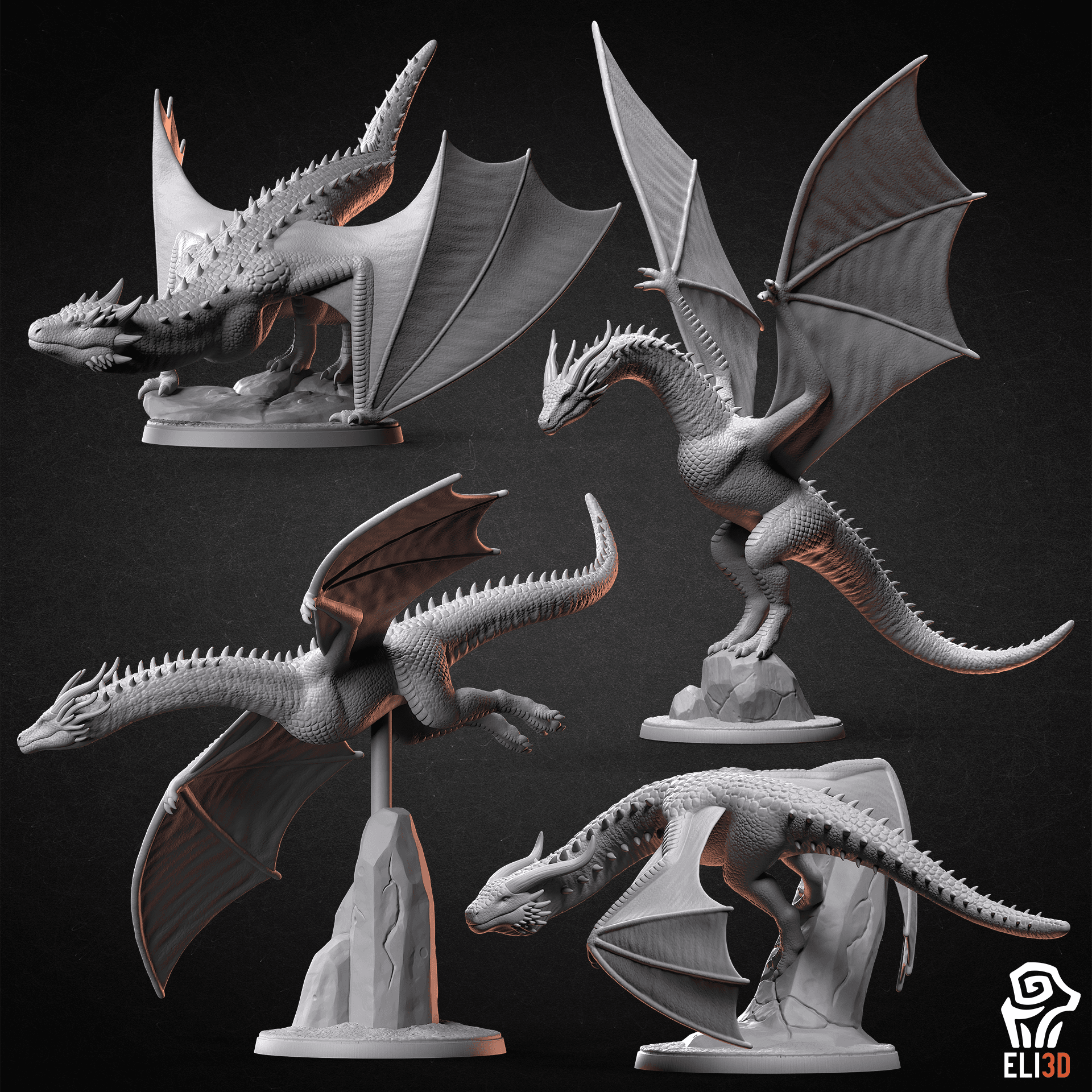 Dragons 3d model