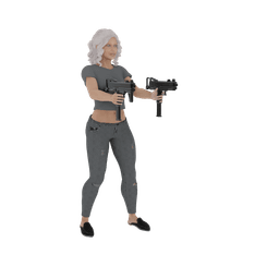 Urban Fighter Female v2 3d model
