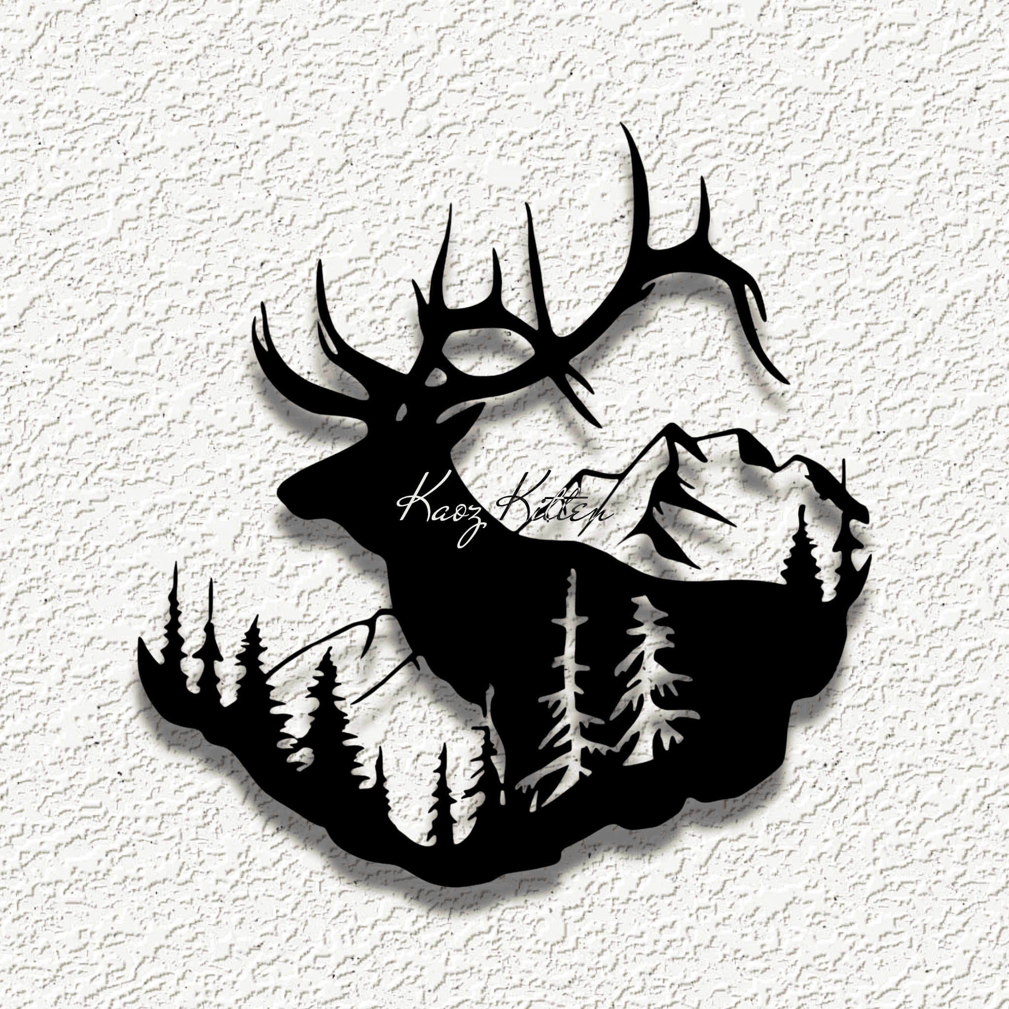 deer forest WALL ART HOME DECOR 3d model