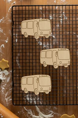 Bus Cookie Cutter, Biscuit Cutter 3d model