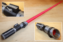 Collapsing Sith Lightsaber (dual extrusion) 3d model