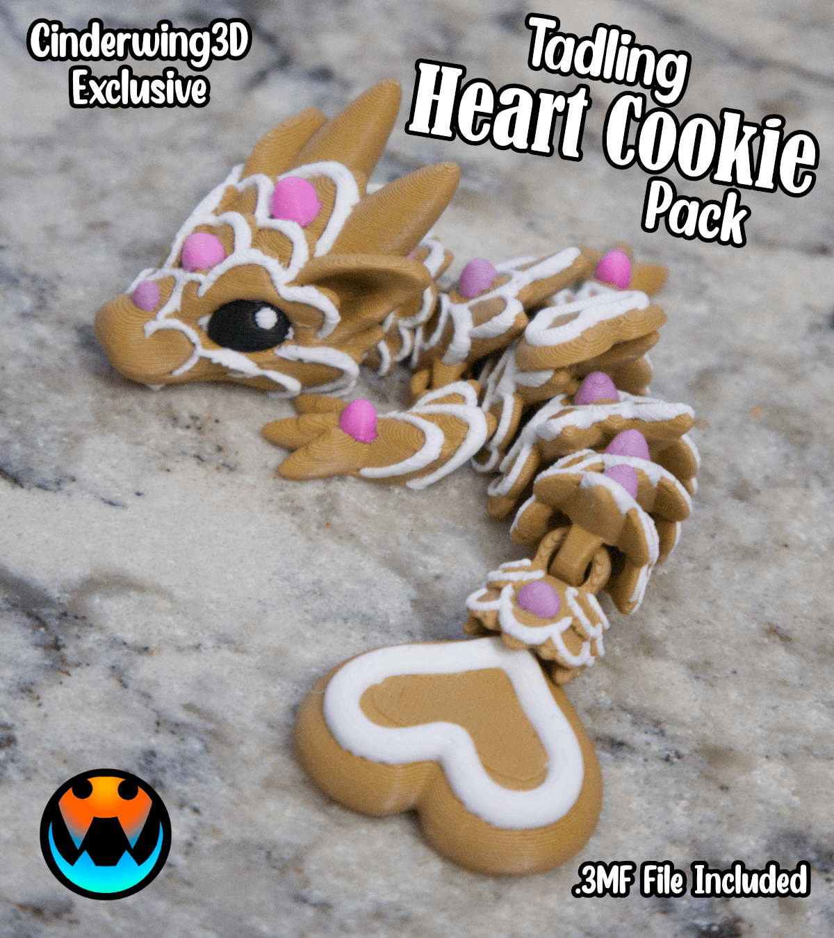 Heart Cookie Tadling 3d model