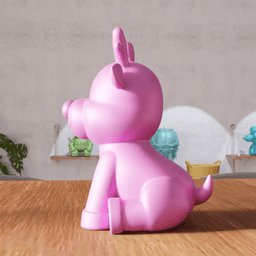 Stylized Reindeer Desktop Sculpture 3d model
