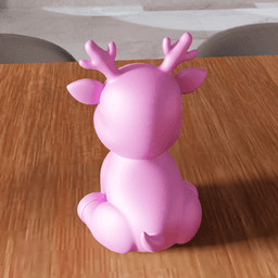 Stylized Reindeer Desktop Sculpture 3d model