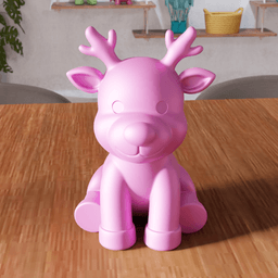 Stylized Reindeer Desktop Sculpture 3d model