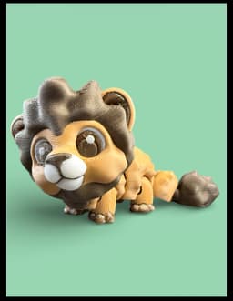 Lion - Lioness - Cub 3d model