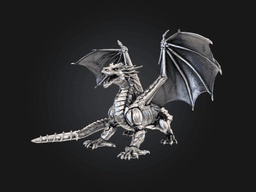 Dark Silver Dragon 3d model