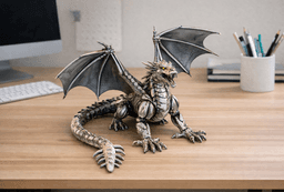 Dark Silver Dragon 3d model