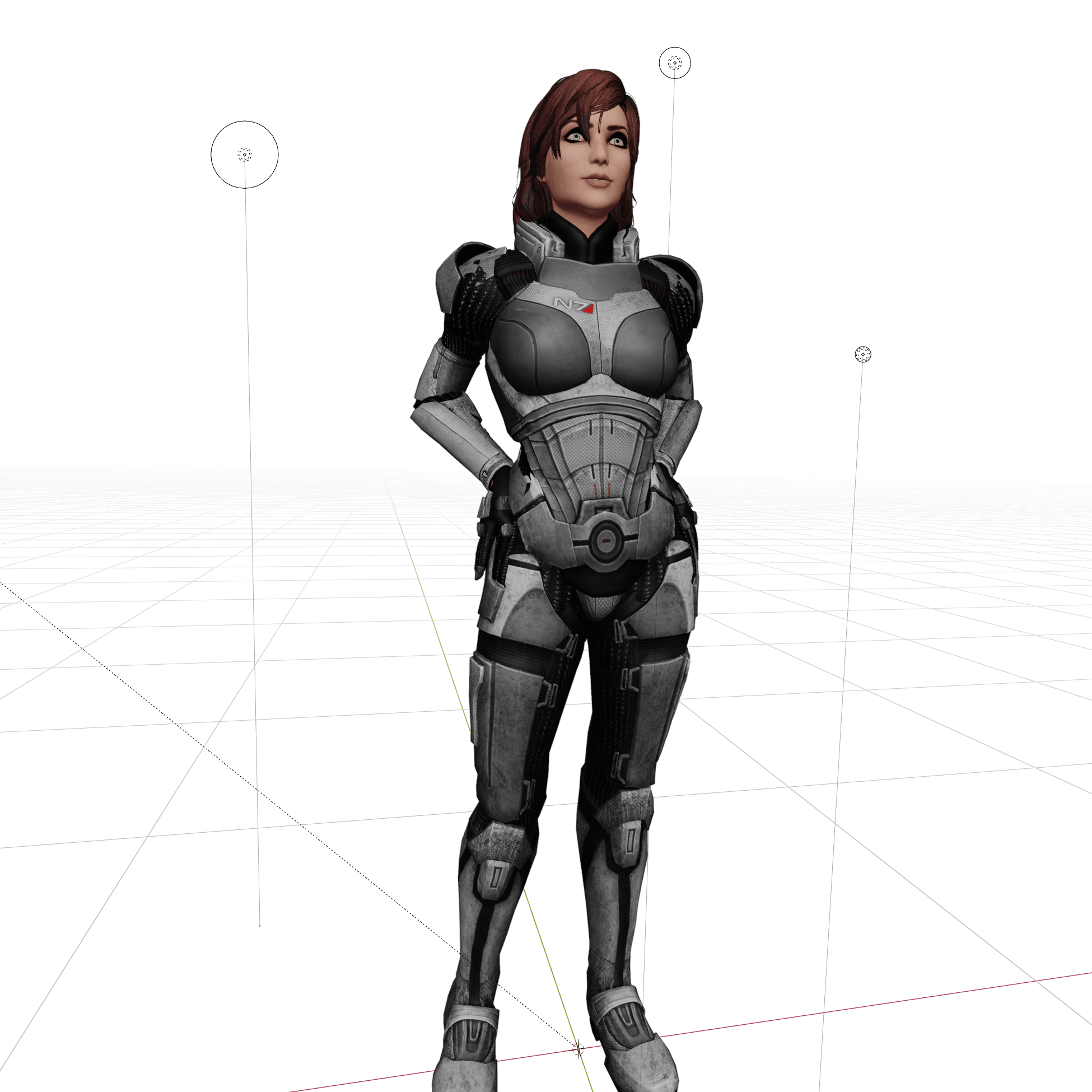 Female Commander Shepard 3d model