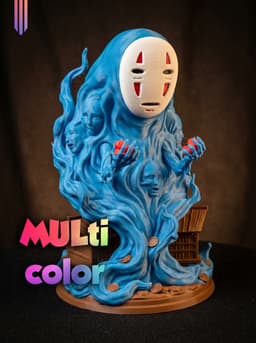 No-Face Spirit Figure 3MF | Anime Icon Multi-Color | FDM 3d model