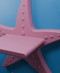 Starfish Shelf Set 3d model