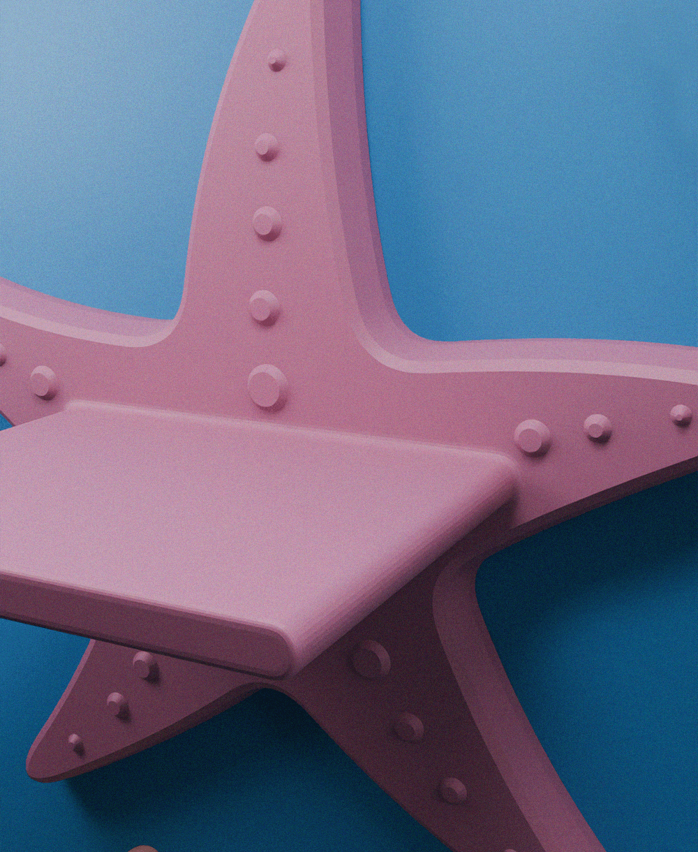 Starfish Shelf Set 3d model