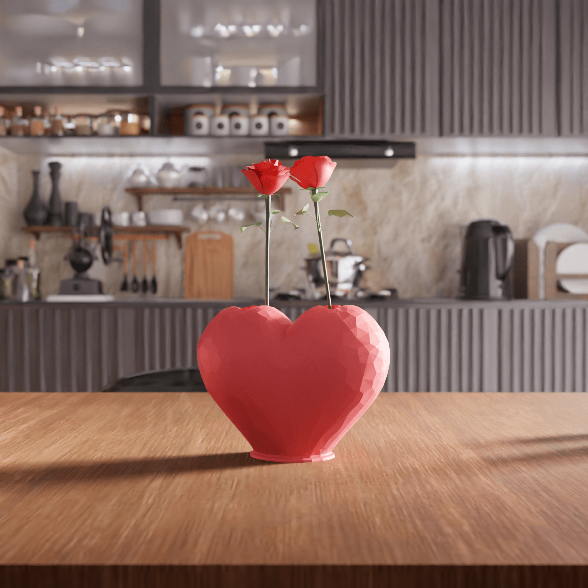Heart Low-Poly Decorative Vase 3d model