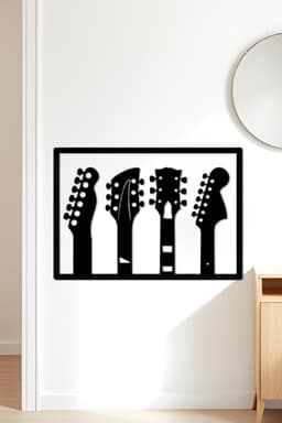 Guitar Wall Art, Wall Decor, Home Decor 3d model