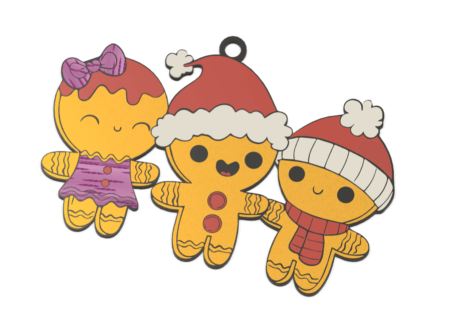 Christmas Pack: Gingerbread I 3d model
