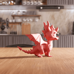 Chibi Dragon Fantasy Figurine 3d model