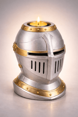 Knight Helmet Candle Holder STL | Medieval Decor 3d model