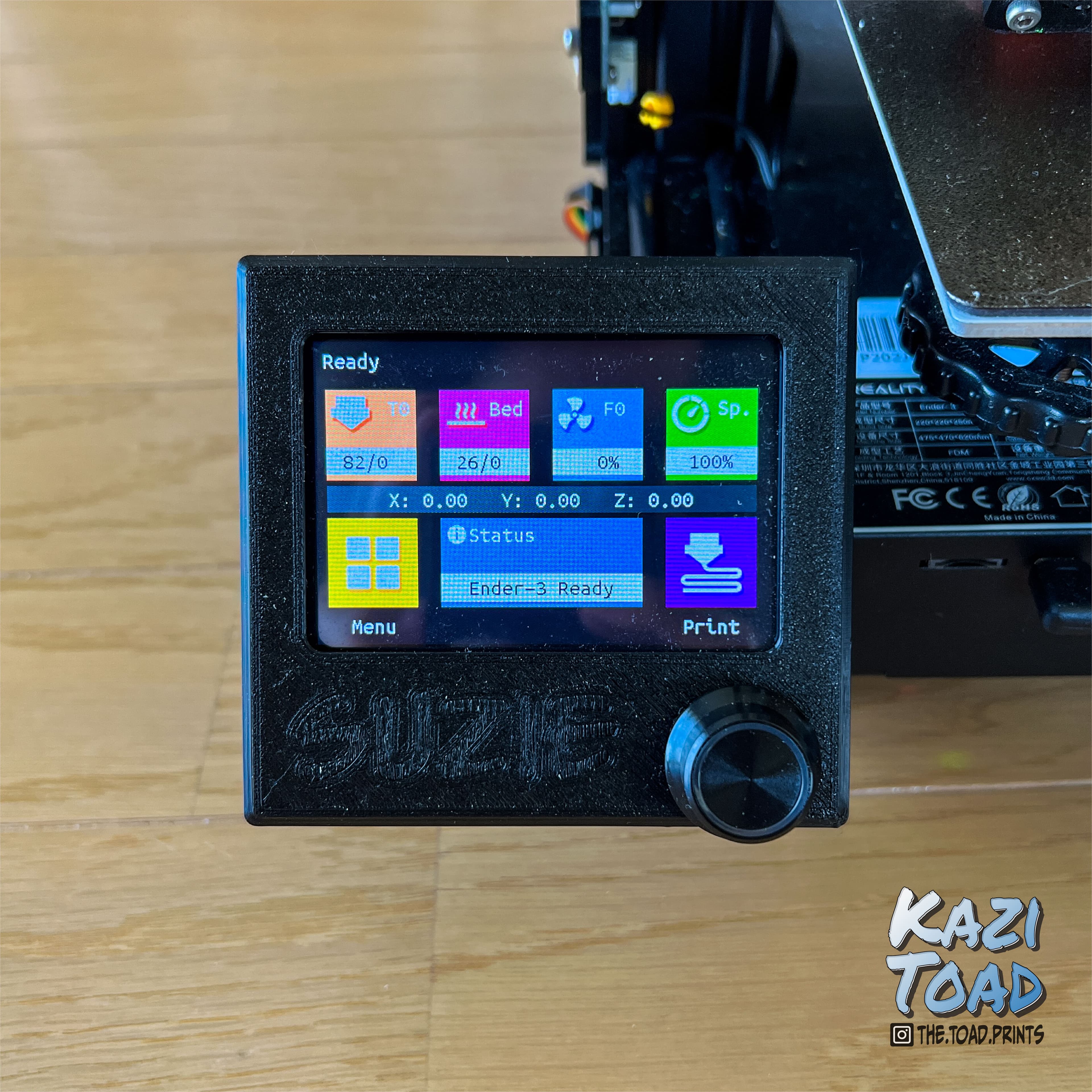 Magnetic screen mount for BigTreeTech BTT TFT35-E3 3d model