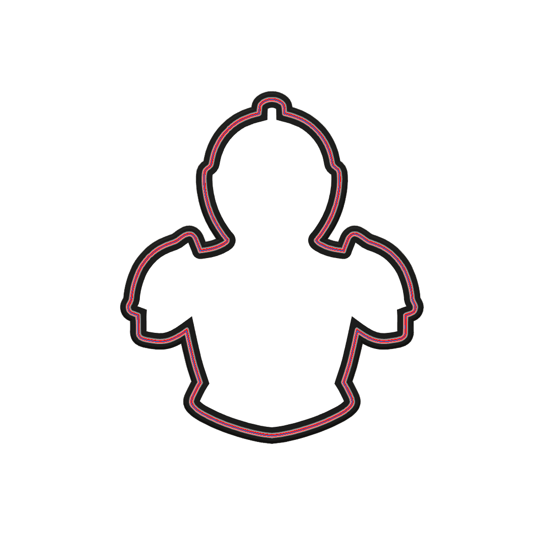 Suit of Armor Cookie Cutter STL File - 4 inches 3d model